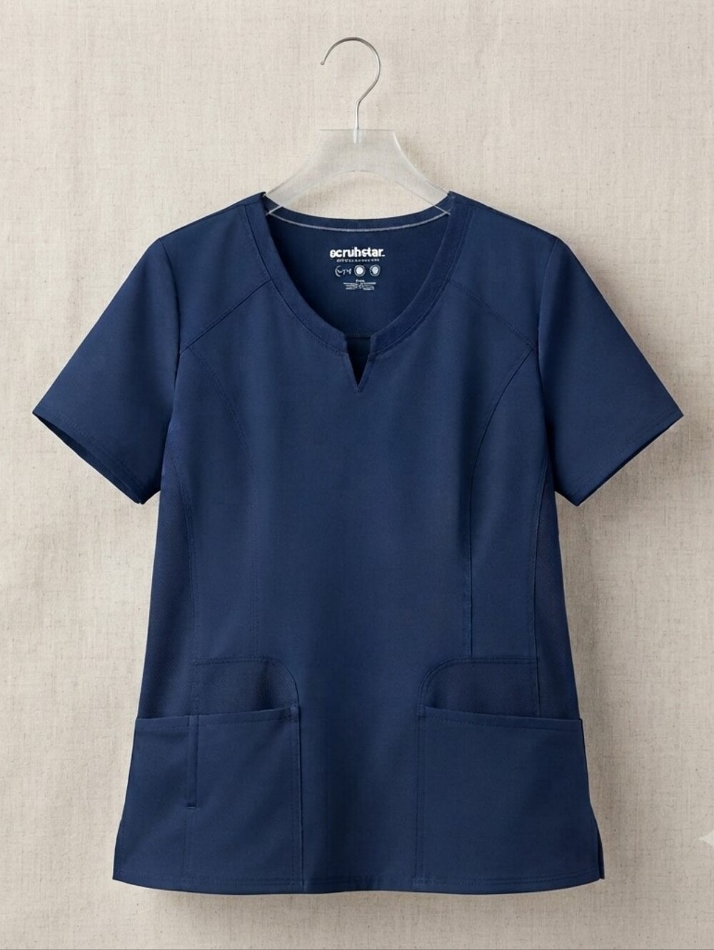 Scrubstar Men's Navy V-Notch Medical Scrub Top